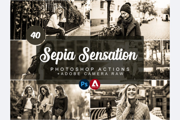 Download Sepia Sensation Photoshop Actions - Premium Resources
